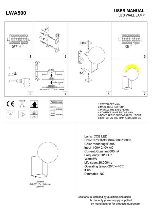 black outdoor wall globe light installation guide