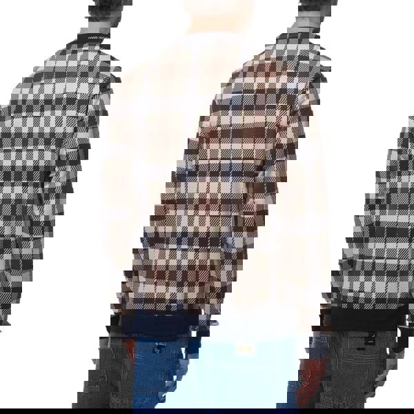 Aquascutum Active Macro Iconic Pocket Crewneck Navy Blue Sweatshirt