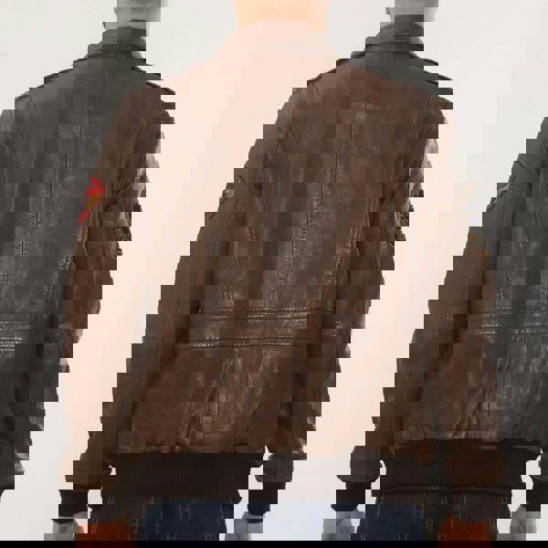 Leather Company Men's Leather Bomber Jacket Pilot Air Force Style