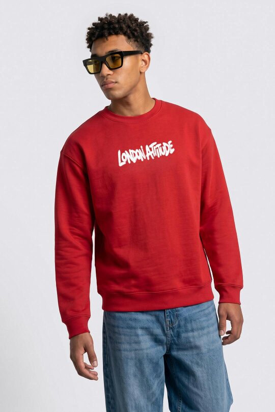 London Attitude Oversized Heavyweight City Graffiti Sweatshirt