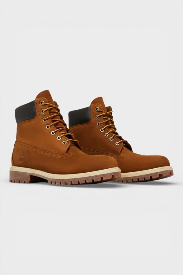 Timberland Premium Lace Up Dark Wheat Nubuck