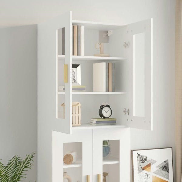 Berkfield Hanging Wall Cabinet White 69.5x34x90 cm