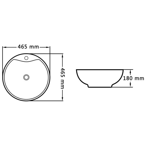 Berkfield Wash Basin with Overflow 46.5x18 cm Ceramic White