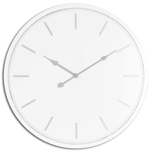 Hill Interiors Brandon Wall Clock - White