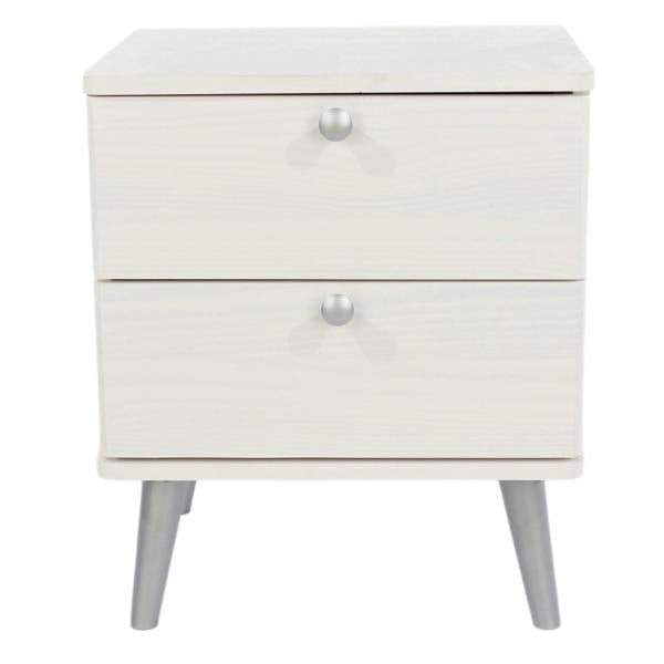 Core Products Set of 2 Augusta Curve Rustic Coastal 2-Drawer Bedside Cabinets