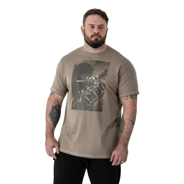 Duke Mens Jarrett D55 Rambo Kingsize T-Shirt - Stone - 