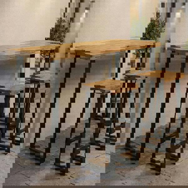 TRL Furniture Sleek and Slender Outdoor Slatted High Bar