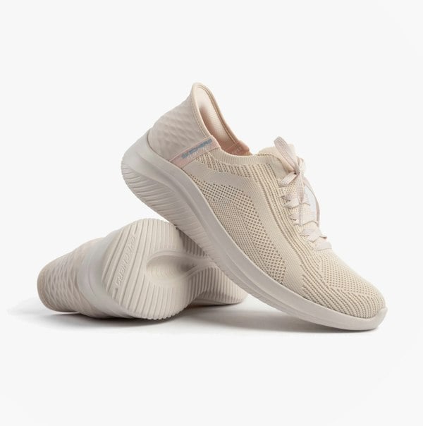 Skechers GO WALK FLEX SANDAL - ENTICING Womens Sandals Natural/Purple