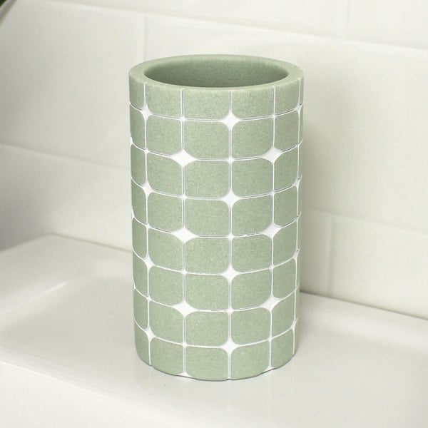 Showerdrape Mosaica Pistachio Green Tumbler