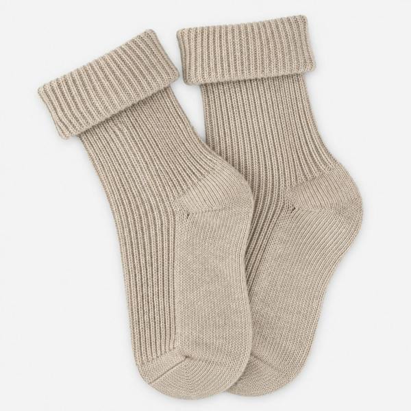 Totes 1PP CASHMERE TURN OVER TOP SOCKS Ankle Socks Socks   in  Brown