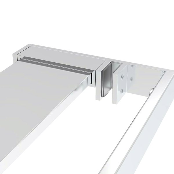 Berkfield Walk-in Shower Wall with Shelf Chrome 90x195 cm ESG Glass&Aluminium
