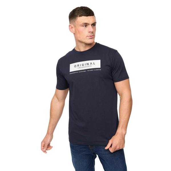 Crosshatch Mens Jamstate T-Shirt - Navy - 
