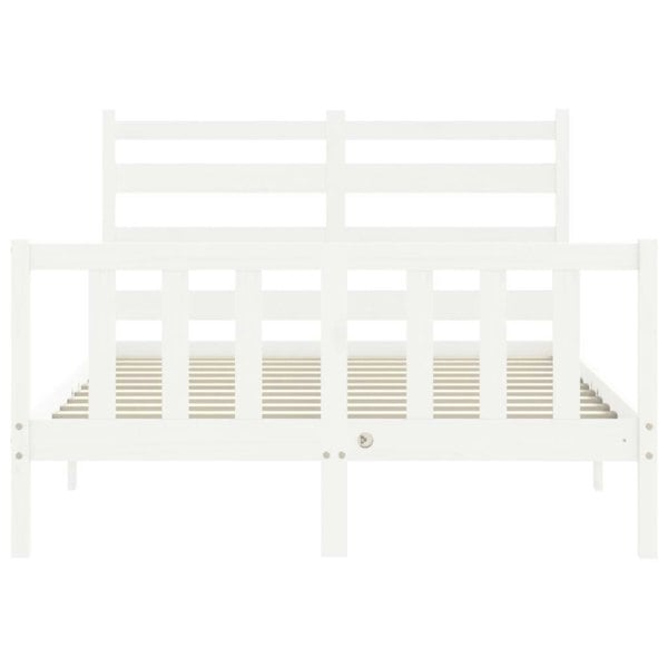 Berkfield Bed Frame with Headboard White 120x200 cm Solid Wood