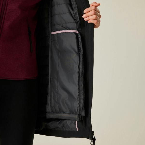 Regatta Womens/Ladies Denbury 3 in 1 Jacket - Black/Ash - 