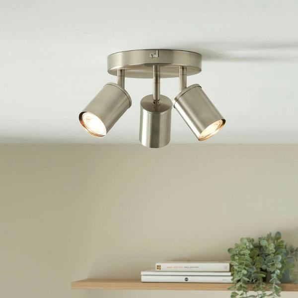 Pagazzi Lighting Talbot Brushed Nickel 3-Spot Plate