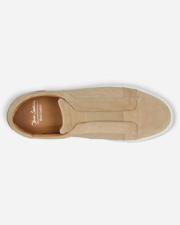 Oliver Sweeney Valezim Suede Mens Slip-On Trainers - Sand