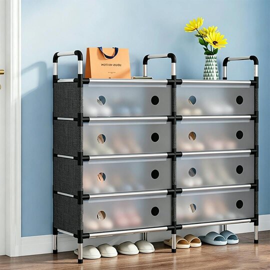 Havendro Cabinet Storage Organiser Shoe Rack Stand Holder w/ Dust-proof Cover