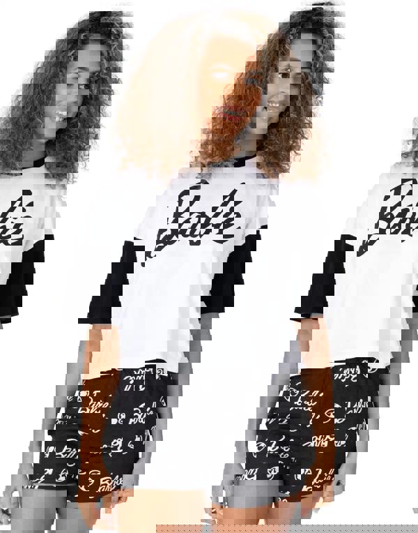 Barbie Womens Multicoloured Short Sleeve Short Leg Pyjama Set