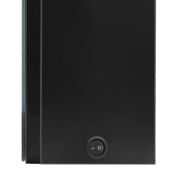 Berkfield LED Bathroom Mirror Cabinet Shining Black 50x13x70 cm