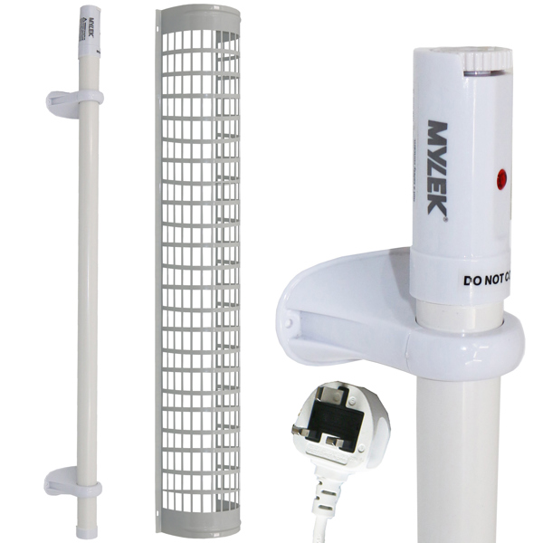 Mylek Tubular Heater 135W Low Energy - Tube 105cm and Cage Guard 91cm - Adjustable Thermostat