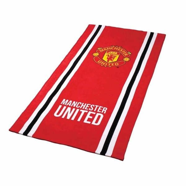Manchester United FC Man Utd Core Stripe Towel, Bedroom, Sports, Gift