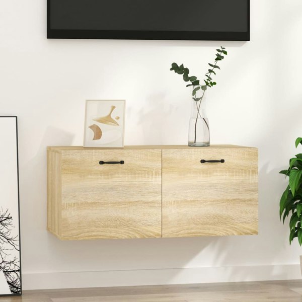 Berkfield Wall Cabinet Sonoma Oak 80x35x36,5 cm Engineered Wood