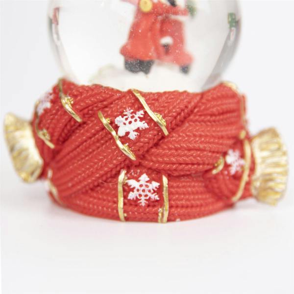 7cm Mini Christmas Snow Globe with Resin Base and Traditional Winter Scene Decoration image 1