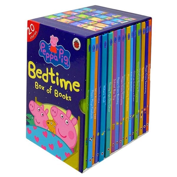 Peppa Pig Bedtime Box of Books 20 Stories Ladybird Collection Box Set, Peppa Goes Swimming & more