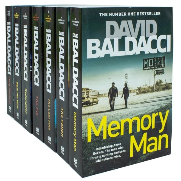 David Baldacci Amos Decker Series 7 Book Set Memory Man, The Last Mile, The Fix, The Fallen & More