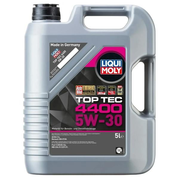 Liqui Moly 5w30 Fully Synthetic Engine Oil Top Tec 4400 ACEA C4 RN 0720