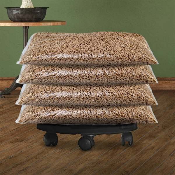 Berkfield Plant Trolley with Wheels Diameter 30 cm Black 170 kg
