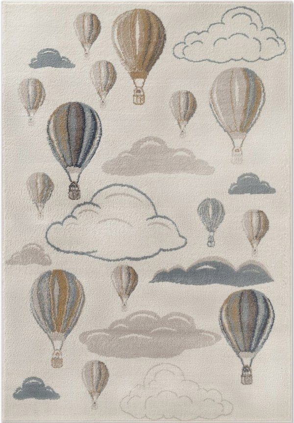 Adventures Kids Rug – Hot Air Balloon Design