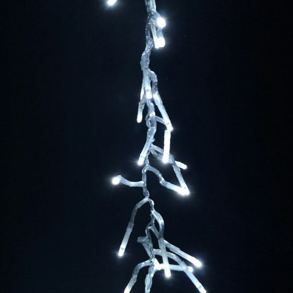 Samuel Alexander 960 LED 12m Premier Cluster Indoor Outdoor Multi Function Mains Operated Christmas Lights with Timer on Clear Cable in Cool White