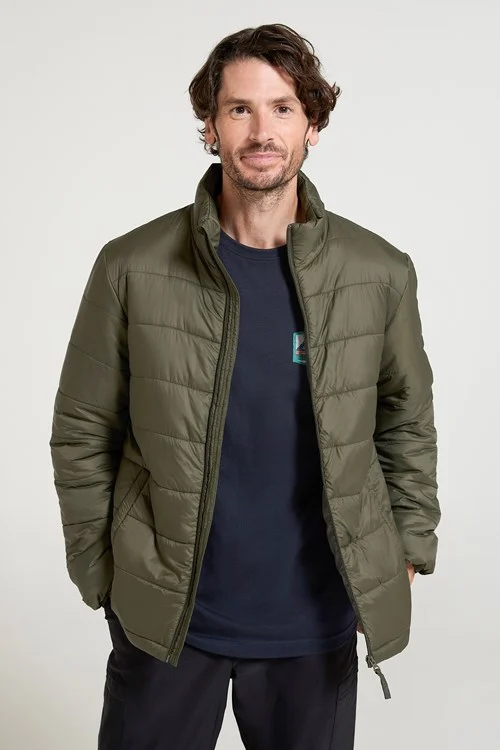 Mountain Warehouse Mens Essentials Lightweight Padded Jacket - Khaki