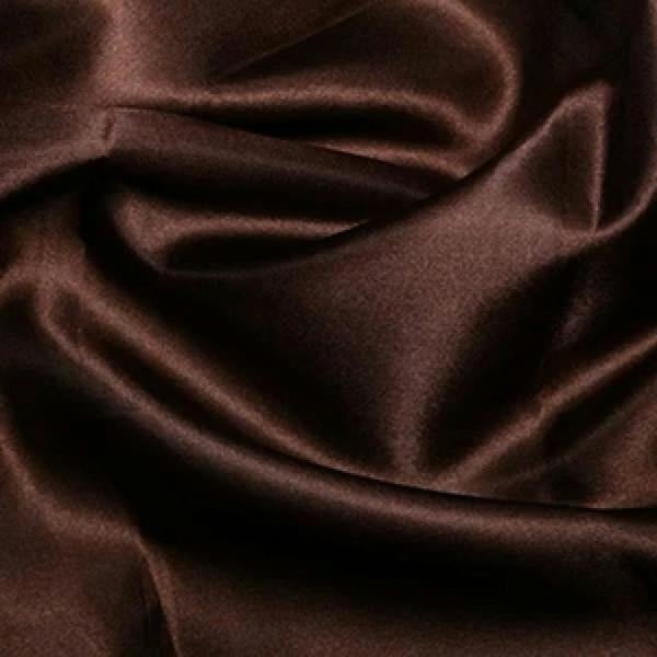Minerva Core Range Premium Soft Liquid Satin Dressmaking Fabric per metre, 150cm / 59" Wide - Brown