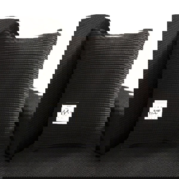 Anyhouz Anypillow Pillowcase 45X45Cm Black Polyester Thick Stretchable Cushion For Living Room