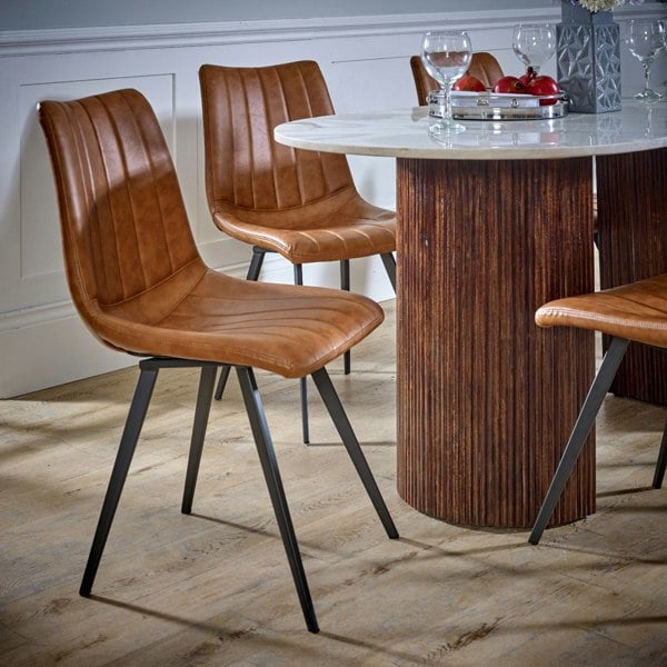 IH Design Miel Mango Wood Dining Table 170Cm With Marble Top