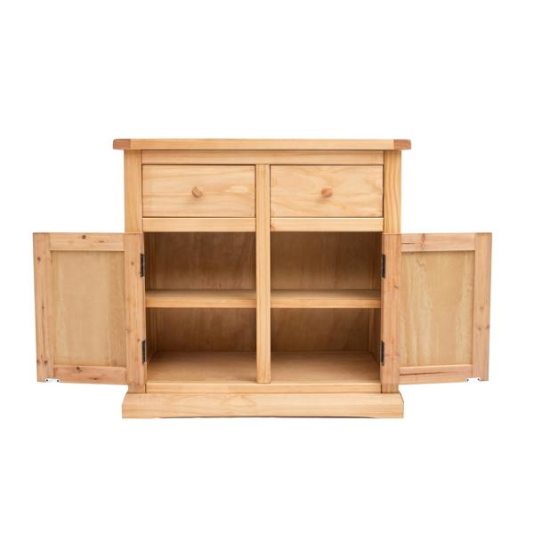 Cabinet Bits Lucca Waxed 2 Drawer 2 Door Sideboard Wood Knob