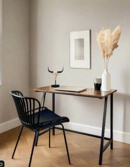 Modcraft Computer Desk – Industrial Writing Desk with Steel Frame Table for Home Office & Study