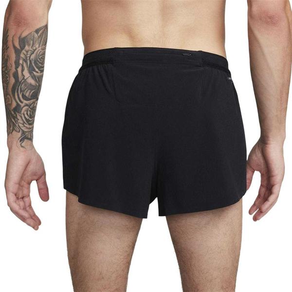 Nike Mens Aero 2 in 1 Running Shorts - Black/White - 