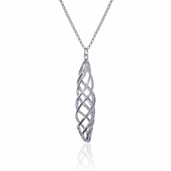 Long Spiral Pendant Necklace for Women - namana.london