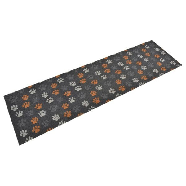 Berkfield Kitchen Rug Washable Paws 45x150 cm Velvet