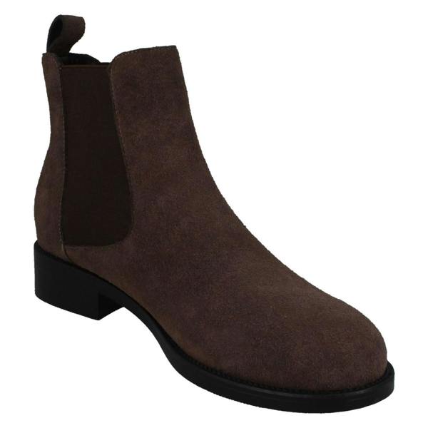 Leather Collection Ladies Leather Collection Suede Leather Ankle Boots F50979