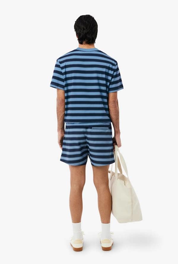 Lacoste Striped Swim Trunks
