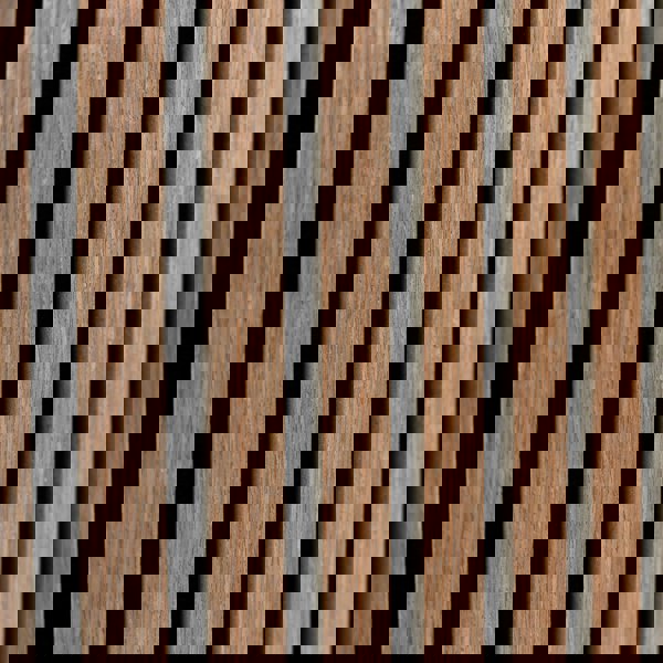 Monstershop Acoustic Slat Wall Panels x 2 - Dark Walnut