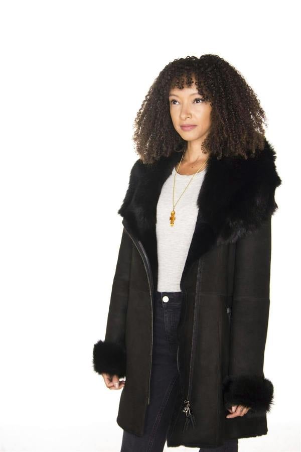 Infinity Leather Ladies Suede Merino Sheepskin Coat-Ringwood