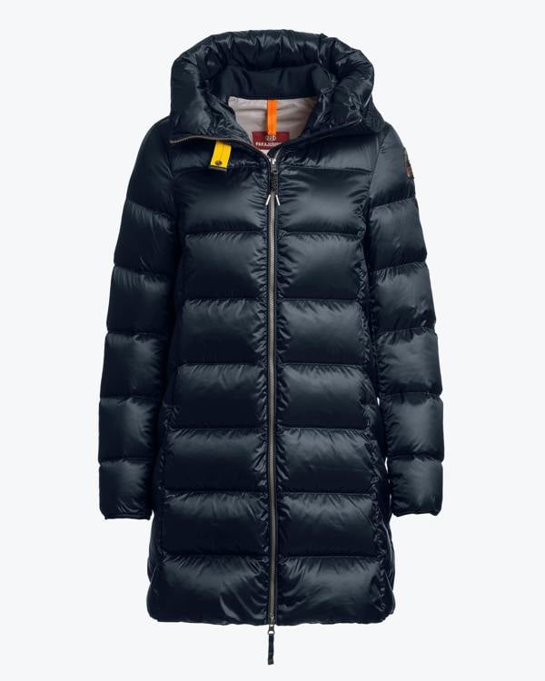 Parajumpers Marion Womens Down Jacket with Hood - Blue Navy 316, front