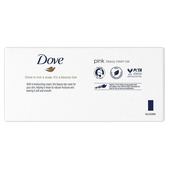 Dove Pink Moisturising Beauty Cream Bar for Soft & Smooth Skin 6 x 90g, 5 Pack