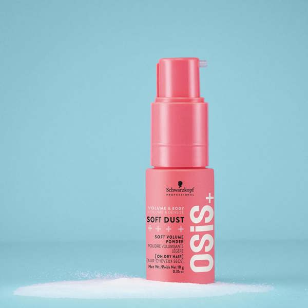 OSiS Soft Dust is a hair volume powder with light hold, that visibly increases the hair's fullness whilst keeping its movement soft and pliable.
