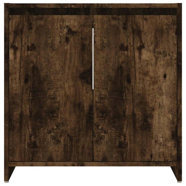 Berkfield Bathroom Cabinet Smoked Oak 60x33x61 cm Engineered Wood